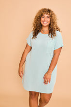 Load image into Gallery viewer, CozyCo Ribbed Sage Shirt Dress
