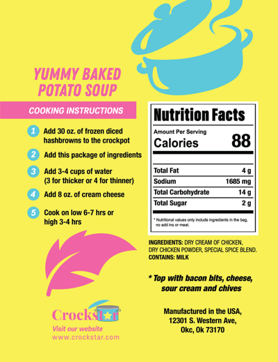 PREORDER -  Crockstar - Yummy Baked Potato Soup