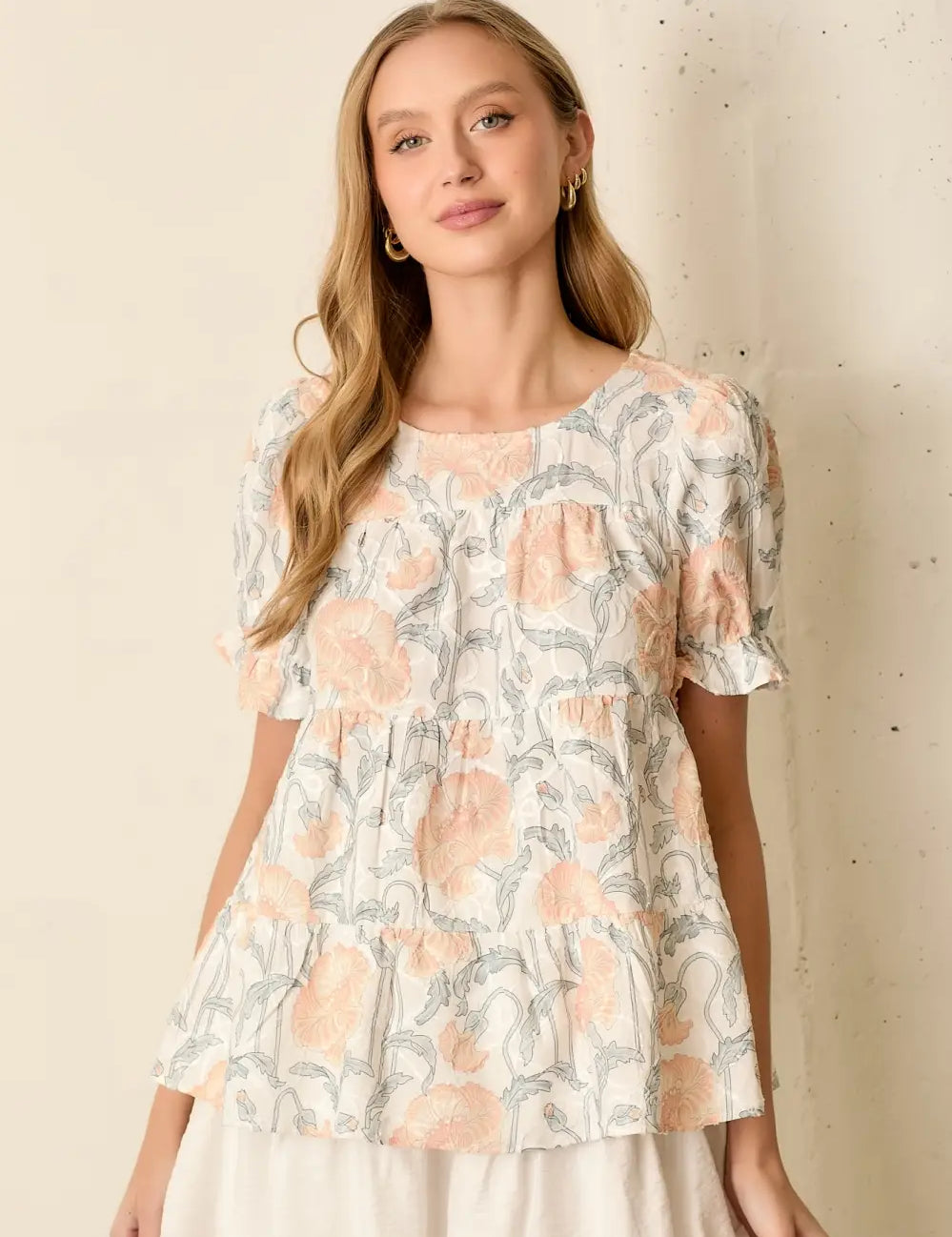 Printed Round Neck Top - FINAL SALE