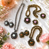 DEAL Flower Earrings & Necklace Set