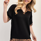 Hear Me Roar Top - Black Leopard