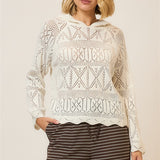 Light Open Knit Hooded Sweater - FINAL SALE