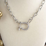 Zara Shackle Chain Toggle Necklace - 2 Styles
