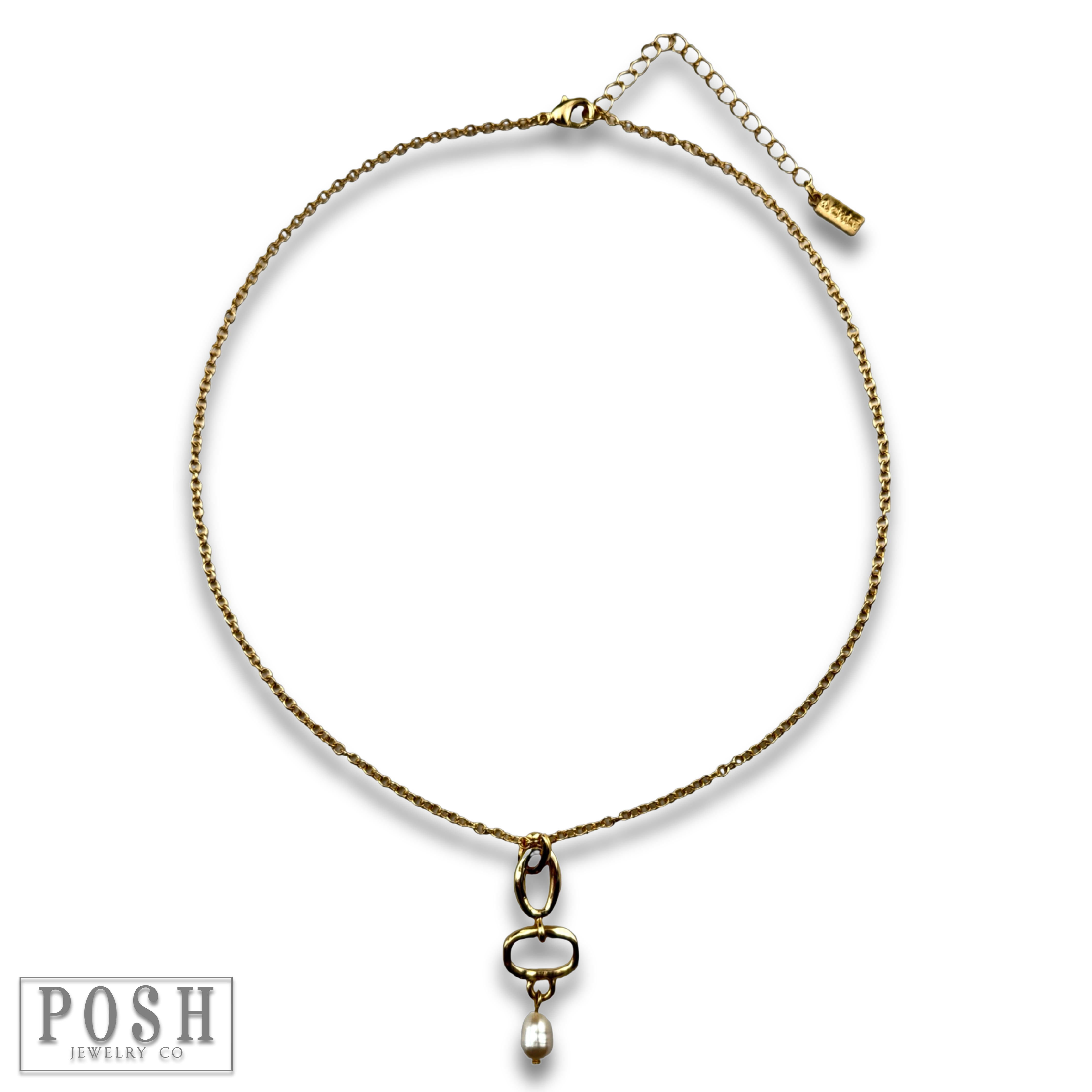 DEAL Chain Necklace With Pearl Drop - 2 Styles