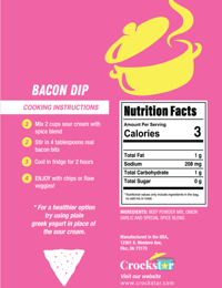 PREORDER -  Crockstar - Bacon Dip