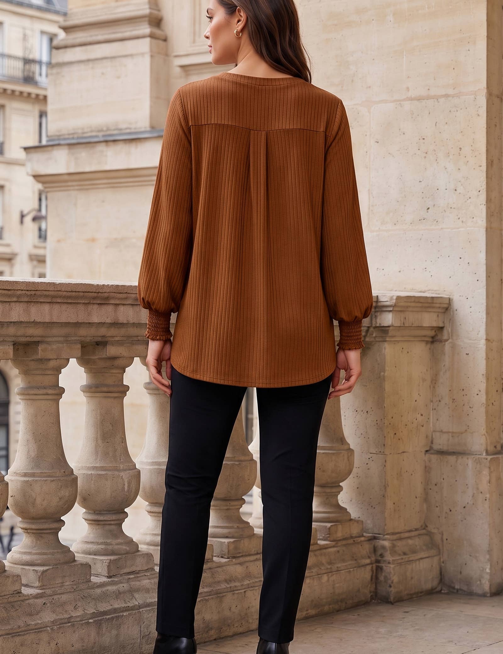 Park Bench Poetry Top - Mocha Brown