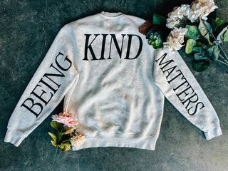 Being Kind Matters Happy Face Oatmeal Sweatshirt - PREORDER