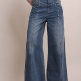 Wide Leg Denim Pants - PREORDER