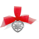 Heart Snowflake Christmas Ornament