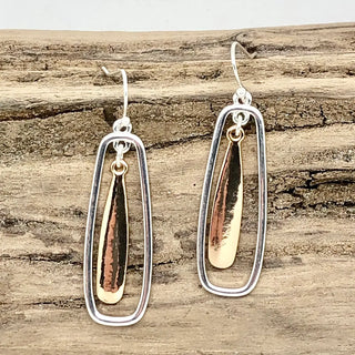 Alloy Plated Wine Bottle Drop Multi Metal Earrings