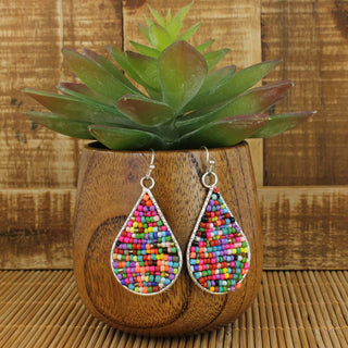 Multi Bead Teardrop Earring