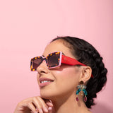 Deco Sunglasses  Pink + Red
