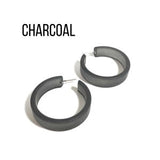 Portland Frosted Lucite Hoop Earrings