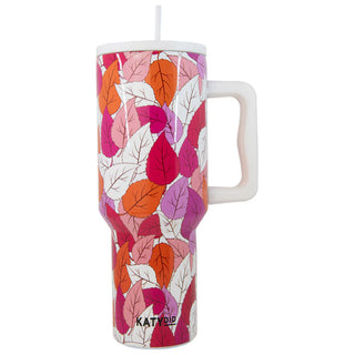 Fall Leaves 38 Oz Tumbler Cup w/ Handle  - PREORDER