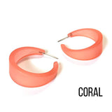 Marilyn Frosted Hoop Earrings - Large