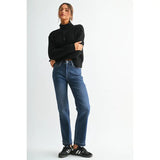 High-Rise Straight Leg Jeans By Mica