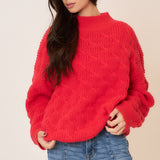 Braid Cable Knit Mock Neck Sweater - FINAL SALE