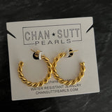 Medium Twist Hoops by Chan Sutt - PREORDER