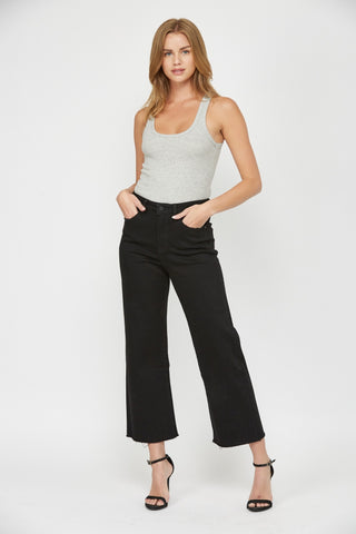 Wide Leg Crop - Black - Preorder