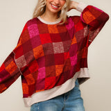 Multicolor Plaid Check Print Sweater - FINAL SALE