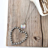 Sarah Navajo Pearl & Heart Pendant Necklace - 2 Styles