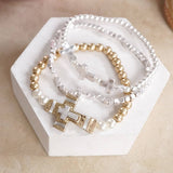 Audrey Beaded Bracelet Set - Faithful Trio