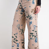 Floral Printed Soft Stretch Twill Pants PREORDER