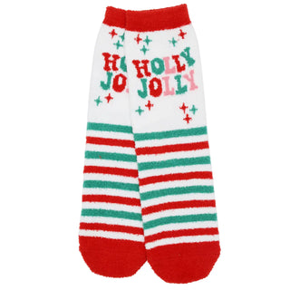 DB -  Here For The Holiday Fuzzy Socks - Holly Jolly