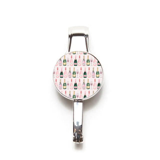DB -  Fun Printed Purse Key Hangers - Pink Champagne