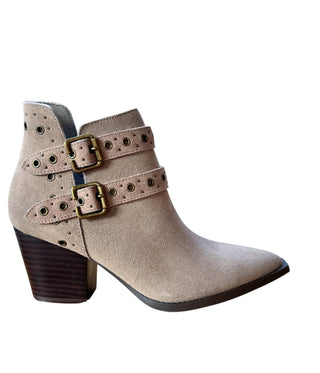 Elsa Leather Ankle Boot in Taupe