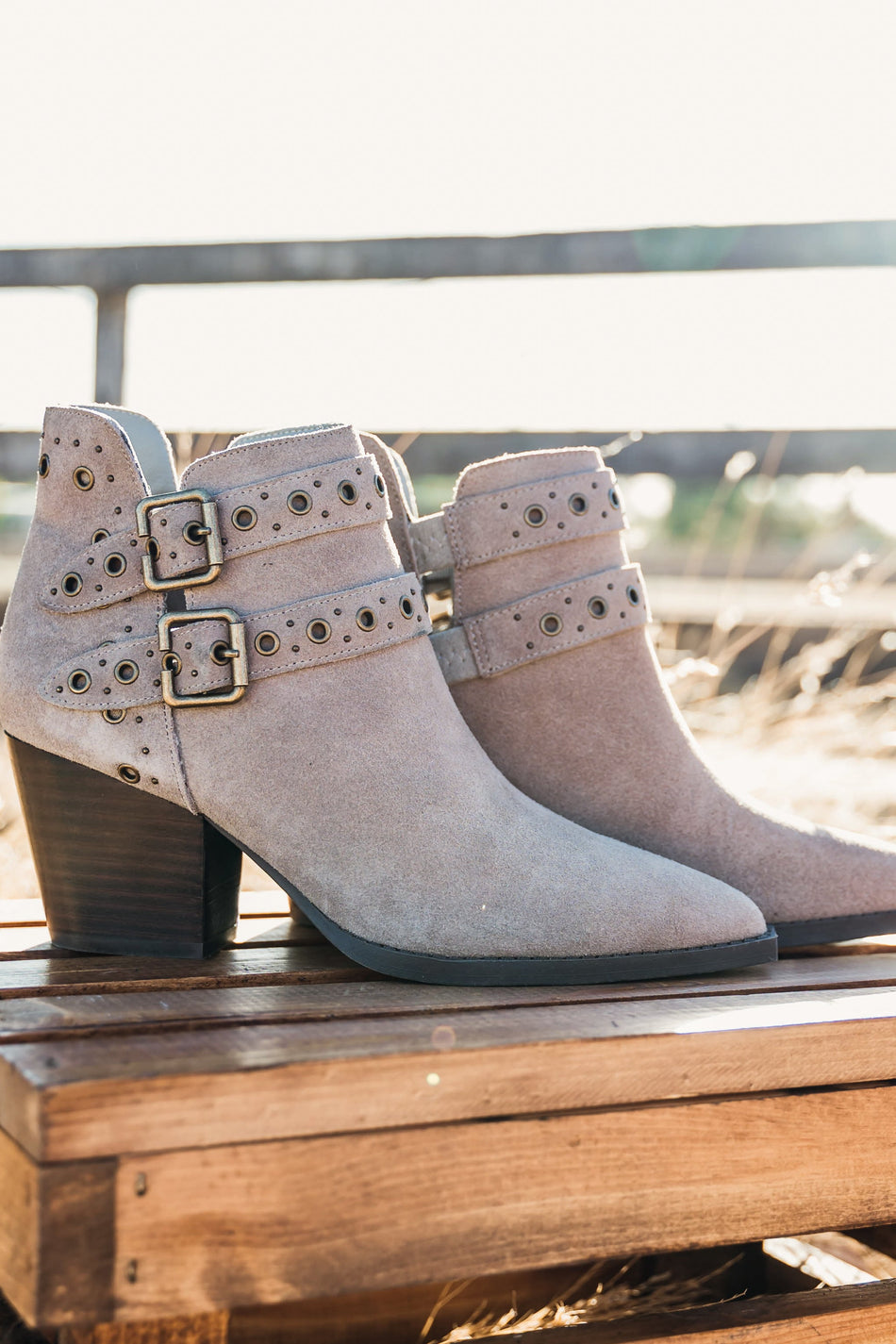 Elsa Leather Ankle Boot in Tan