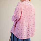 FLORAL PRINT COTTON GAUZE WASHED SHIRT - FINAL SALE