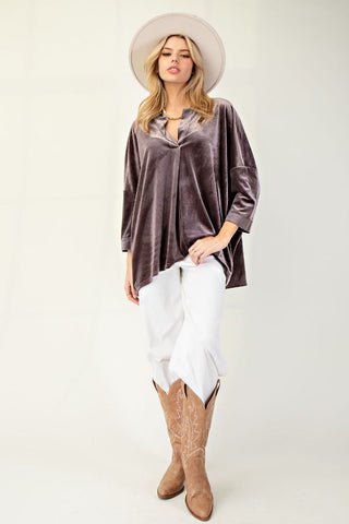 Dani Oversized Velvet Top