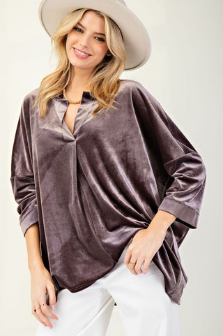 Dani Oversized Velvet Top