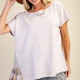 Mixed Print Washed Tunic Top PREORDER