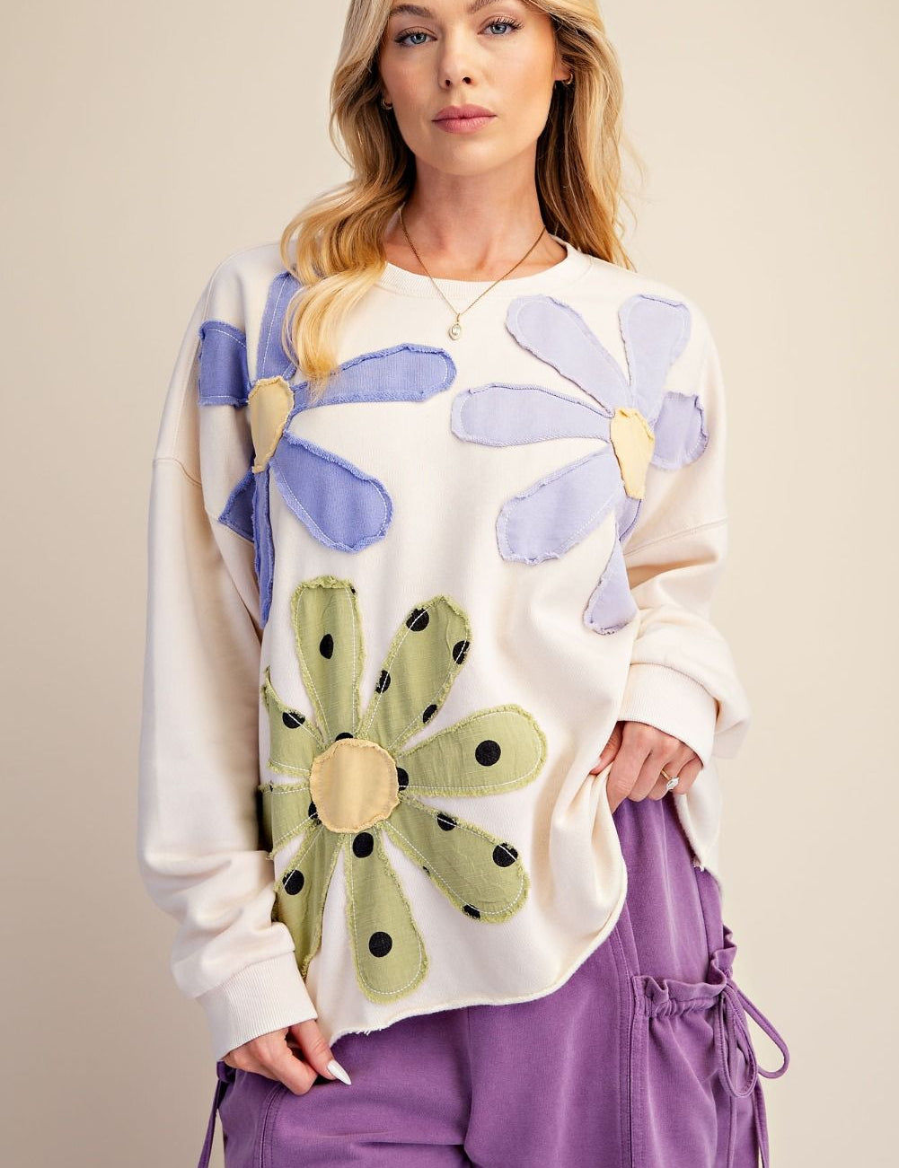 Blossom Babe Terry Pullover