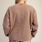 Blossom Babe Terry Pullover - Mocha