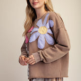 Blossom Babe Terry Pullover - Mocha