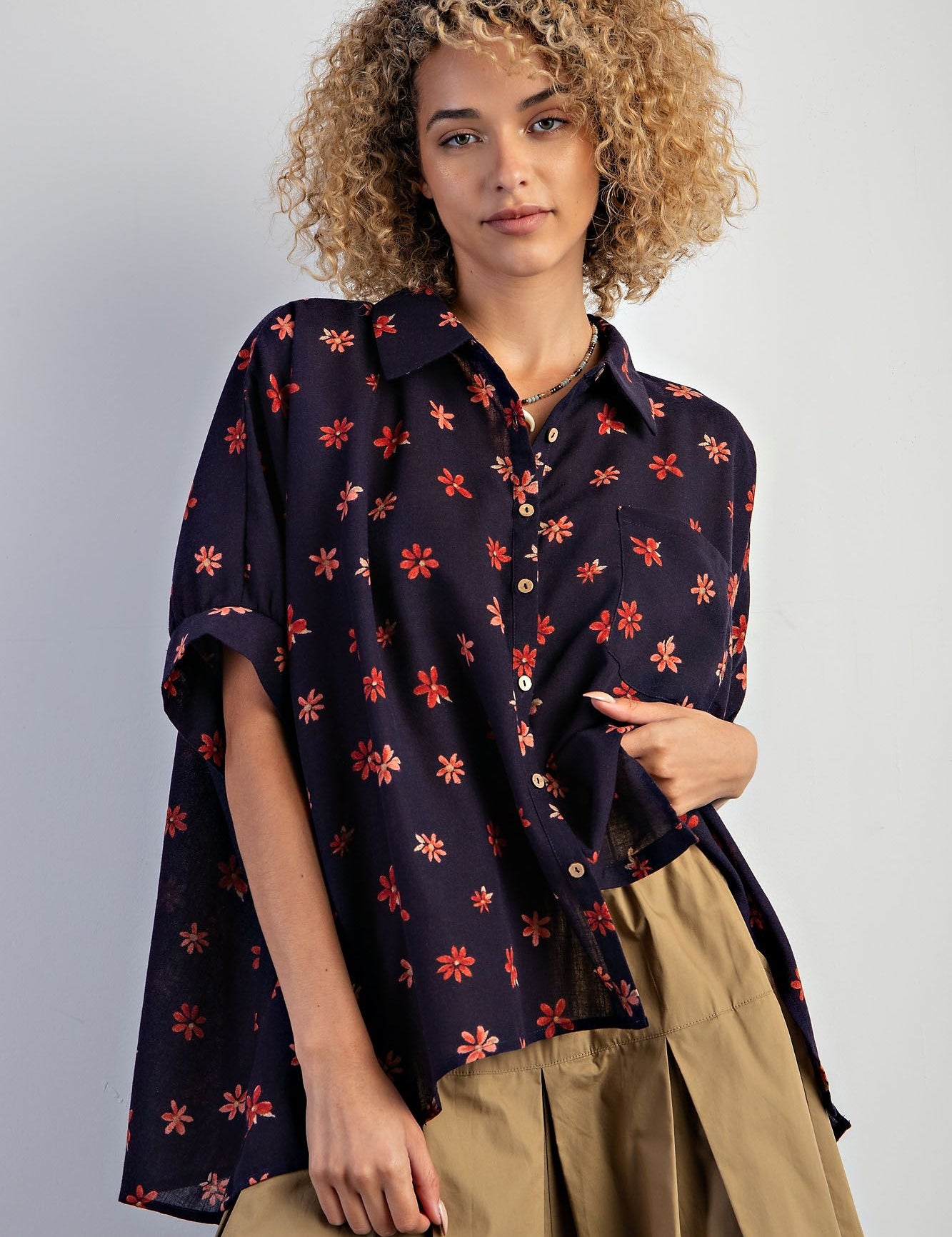 Taylor Linen Button Down Top - LAST ONES FINAL SALE