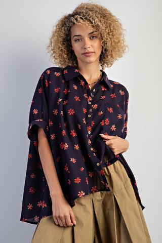 Taylor Linen Button Down Top