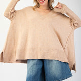 Deep V-Neck Sweater Tunic - FINAL SALE