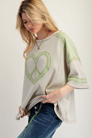Jenny's Peace Heart Top - FINAL SALE
