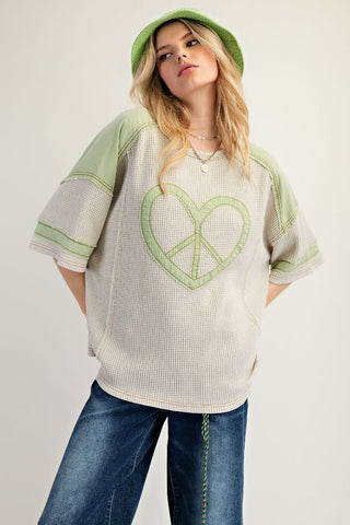 Jenny's Peace Heart Top - FINAL SALE