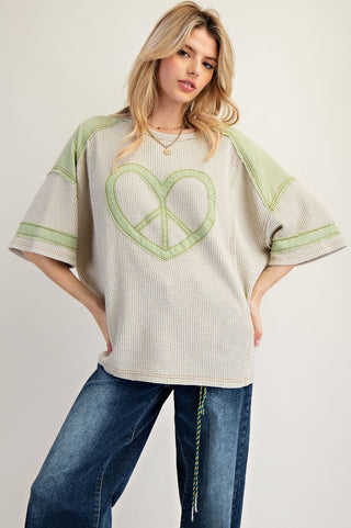 Jenny's Peace Heart Top - FINAL SALE