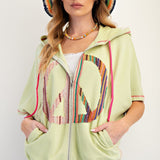 Penny's Peach Patch Zipper Terry Top (Reg Only) - FINAL SALE