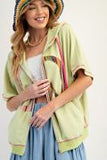 Penny's Peach Patch Zipper Terry Top (Reg Only) - FINAL SALE