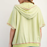 Penny's Peach Patch Zipper Terry Top (Reg Only) - FINAL SALE
