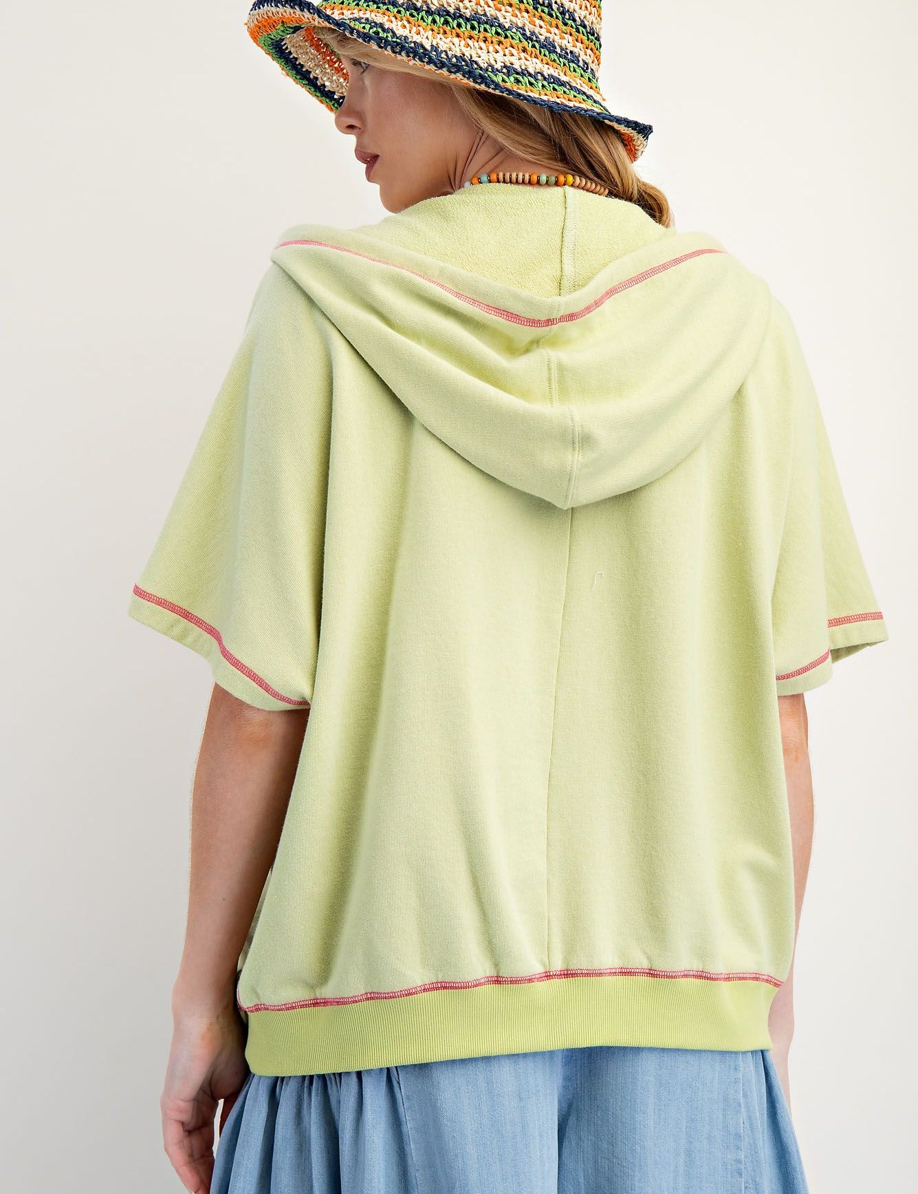 Penny's Peach Patch Zipper Terry Top (Reg Only) - FINAL SALE