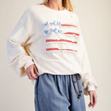 American Flag Washed Terry Pullover PREORDER
