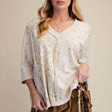 Print Mix Washed Terry Box Top PREORDER